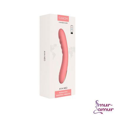 Смарт-вібратор з пульсацією Svakom Ava Neo Peach Pink, 15 режимів роботи, водонепроникний