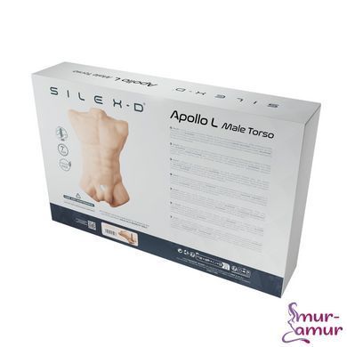 Торс с фаллоимитатором на присоске SilexD Apollo L Male Torso, суперреалистичный, термореактивный