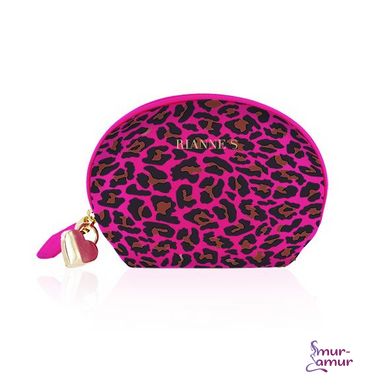 Мини-вибромассажер RIANNE S - Lovely Leopard Mini Wand Pink фото и описание