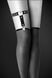 Гартер на ногу Bijoux Pour Toi - WITH HEART Black, сексуальна підв'язка з сердечком, екошкіра фото