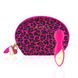 Мінівібромасажер Rianne S: Lovely Leopard Pink, 10 режимів роботи, косметичка-чохол, мед.силікон фото