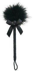 Мітелочка-щекоталка Sportsheets Midnight Feather Tickler, декорована шнуром і бантиком, Чорний фото і опис
