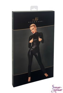 Комбінезон Noir Handmade F319 Caged, XL, під латекс, довгий рукав, з доступом, кільце на поясі фото і опис