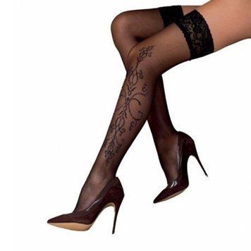 Чорні панчохи з ефектом тату Passion ST111 3/4 (20 den), nero фото і опис