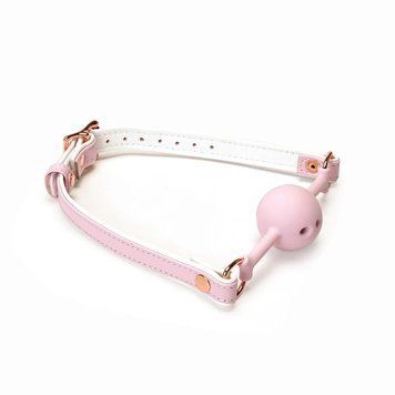 Кляп Liebe Seele White & Pink Fairy Goat Leather Ball Gag фото и описание