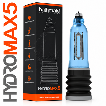 Гідропомпа Bathmate Hydromax 5 Blue, для члена довжиною від 7,5 до 12,5 см, діаметр до 4,5 см
