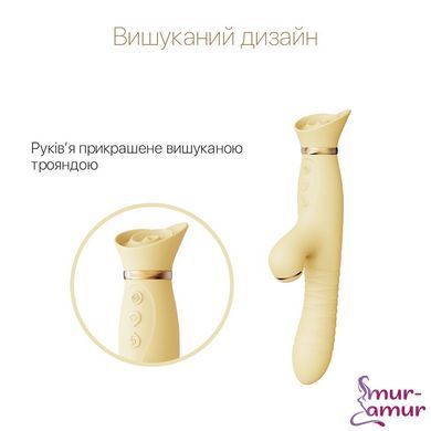 Пульсатор-вібратор із вакуумною стимуляцією клітора Zalo - ROSE Thruster Lemon Yellow