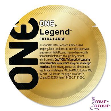 Набор презервативов ONE Legend XL, 100 шт, увеличенный размер, расширение на конце, упаковка-тубус