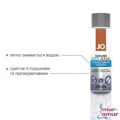 Анальная смазка JO ANAL H2O &mdash; COOLING (120 мл) охлаждающая, на водной основе фото и описание