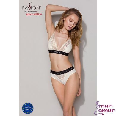 Еластичний топ з мереживом Passion PS001 TOP M, ecru фото і опис