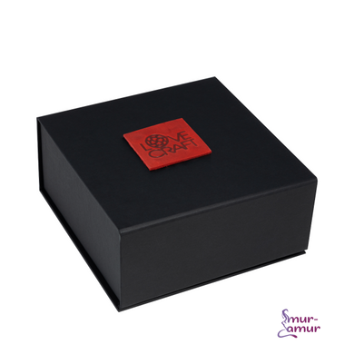 Преміум нашийник LOVECRAFT розмір S червоний, натуральна шкіра, в подарунковій упаковці фото і опис