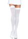 Плотные непрозрачные чулки Leg Avenue Opaque Nylon Thigh Highs White, one size фото