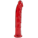 Фаллоимитатор Doc Johnson Jelly Jewels Dong & Suction Cup Red, диаметр 3,6см, антибактериальный ПВХ фото