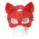 Преміум маска кішечки LOVECRAFT, натуральна шкіра, червона, подарункова упаковка фото