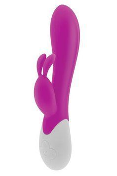 Вибратор-кролик S Pleasures Premium Corabi Rabbit, розовый, ушки для клитора, 16 режимов, нагрев фото и описание