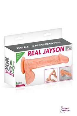 Фалоімітатор Real Body — Real Jayson Flesh, TPE, діаметр 4 см фото і опис