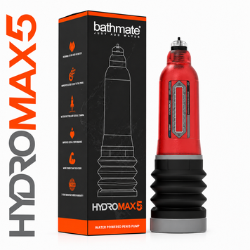 Гідропомпа Bathmate Hydromax 5 Red, для члена довжиною від 7,5 до 12,5 см, діаметр до 4,5 см