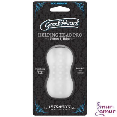Мастурбатор Doc Johnson GoodHead &ndash; Helping Head Pro &ndash; Frost фото и описание