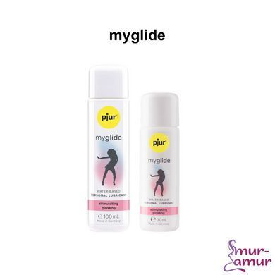 Збуджувальний лубикант на водній основі pjur myglide 30 мл, із женьшенем, тепло+поколювання
