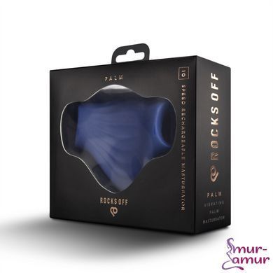 Мастурбатор Rocks Off Palm Blue, петли для пальцев, 10 режимов