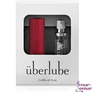 Премиум лубрикант 3-в-1 на силиконовой основе Uberlube Good-to-Go Red (15 мл) + кейс фото и описание