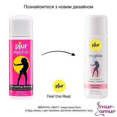 Збуджувальний лубикант на водній основі pjur myglide 30 мл, із женьшенем, тепло+поколювання