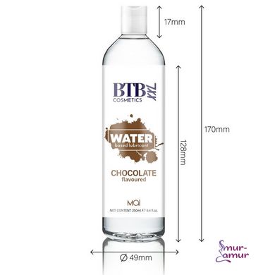Змазка на водній основі BTB FLAVORED CHOCOLAT з ароматом шоколаду (250 мл) фото і опис