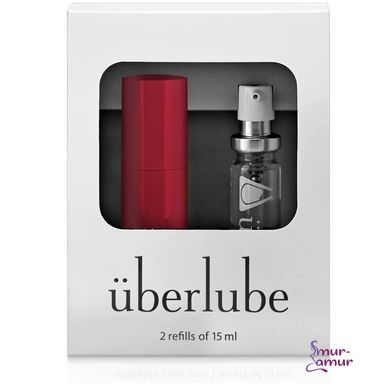 Премиум лубрикант 3-в-1 на силиконовой основе Uberlube Good-to-Go Red (15 мл) + кейс фото и описание