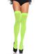 Плотные неоновые чулки Leg Avenue Nylon Thigh Highs Neon Green, one size фото