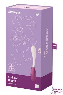 Вибратор Satisfyer G-Spot Flex 3 Red, гибкий ствол с фиксацией положения фото и описание