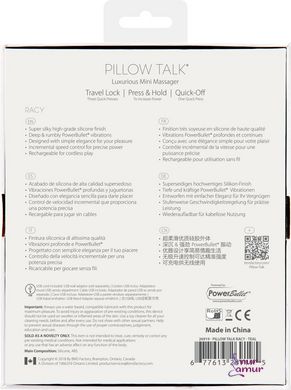 Розкішний вібратор Pillow Talk - Racy Teal з кристалом Сваровські для точки G, подарункова упаковка фото і опис