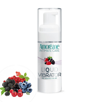 Лубрикант с эффектом вибрации Amoreane Med Liquid Vibrator Berries (30 мл) фото и описание
