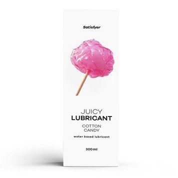 Лубрикант на водній основі Satisfyer Juicy Lubricant Cotton Candy water based 300 мл фото і опис