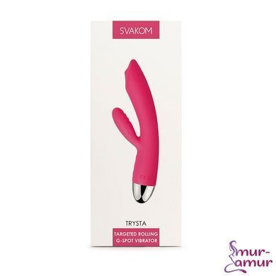 Вибратор кролик с жемчужной стимуляцией точки G Svakom Trysta Plum Red фото и описание