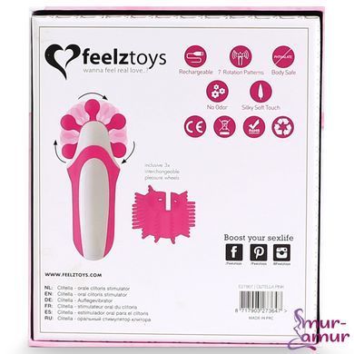 Стимулятор з імітацією оральних пестощів FeelzToys - Clitella Oral Clitoral Stimulator Pink