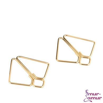 Затискачі для сосків LOCKINK Minimalism Nipple Clamps, золотисті фото і опис