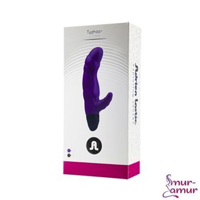 Вібратор рельєфний Adrien Lastic Typhoon Purple зі стимуляцією точки G, два мотора фото і опис