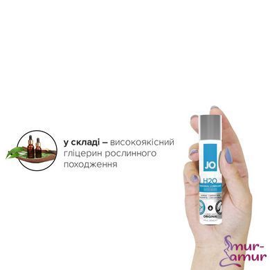 Смазка на водной основе JO H2O ORIGINAL (30 мл) маслянистая и гладкая, растительный глицерин фото и описание