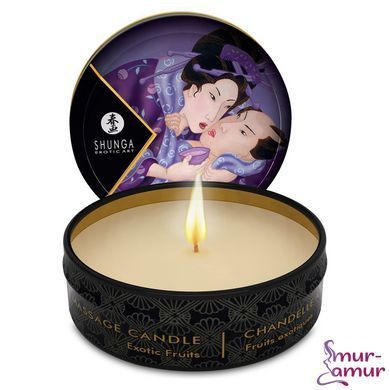 Масажна свічка Shunga Mini Massage Candle &ndash; Exotic Fruits (30 мл) з афродизіаками фото і опис