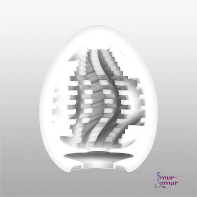 Мастурбатор-яйцо Tenga Egg Tornado со спирально-геометрическим рельефом фото и описание