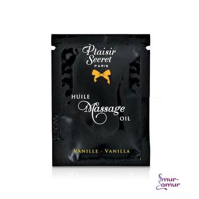 Пробник масажної олії Plaisirs Secrets Vanilla (3 мл) фото і опис