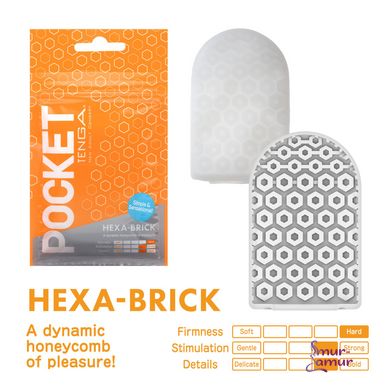 Мастурбатор TENGA Pocket Hexa-Brick фото и описание