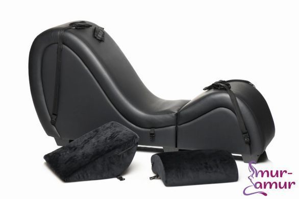 Секс-крісло з подушками Master Series Kinky Sex Lounge with Cushions - Black фото і опис