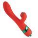 Вибратор-кролик с пульсацией и флоггером LOCKINK SEVANDA Whip Vibrating Massage Wand, красно-зеленый фото