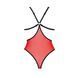 Напівпрозоре боді з мереживом Passion PEONIA BODY S/M red фото