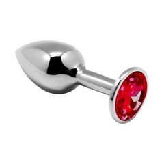 Металлическая анальная пробка с кристаллом Alive Mini Metal Butt Plug Red L фото и описание