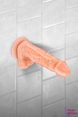 Фаллоимитатор на присоске Real Body &mdash; Real Bruce Flesh, TPE, диаметр 4,2 см