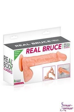 Фаллоимитатор на присоске Real Body &mdash; Real Bruce Flesh, TPE, диаметр 4,2 см