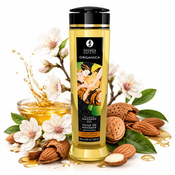 Органічна масажна олія Shunga ORGANICA &ndash; Almond Sweetness (240 мл) з вітаміном Е фото і опис