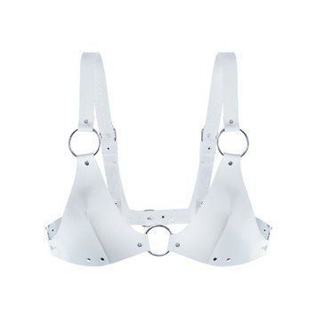Ліф з натуральної шкіри Feral Feelings - Bikini Top White фото і опис